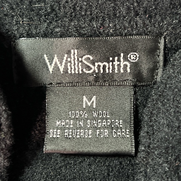 Willi Smith EC black wool buttoned up jacket with 2 front pockets. Size medium - Picture 2 of 5
